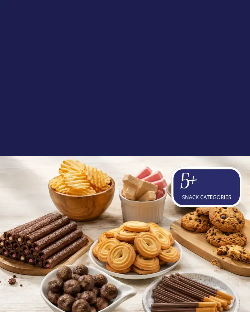 Mobile Hero Banner of Production result from Zyluc's private label snack foods