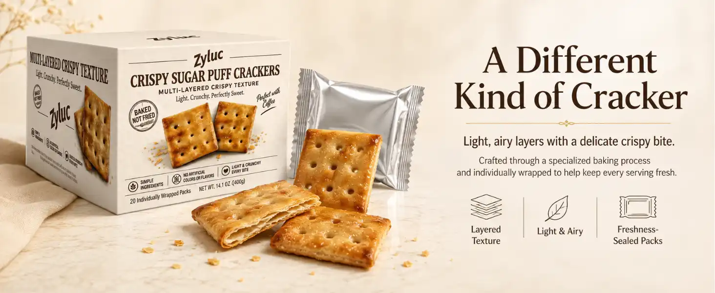 1 Zyluc Crispy Sugar Puff Crackers A Different Kind Of Cracker