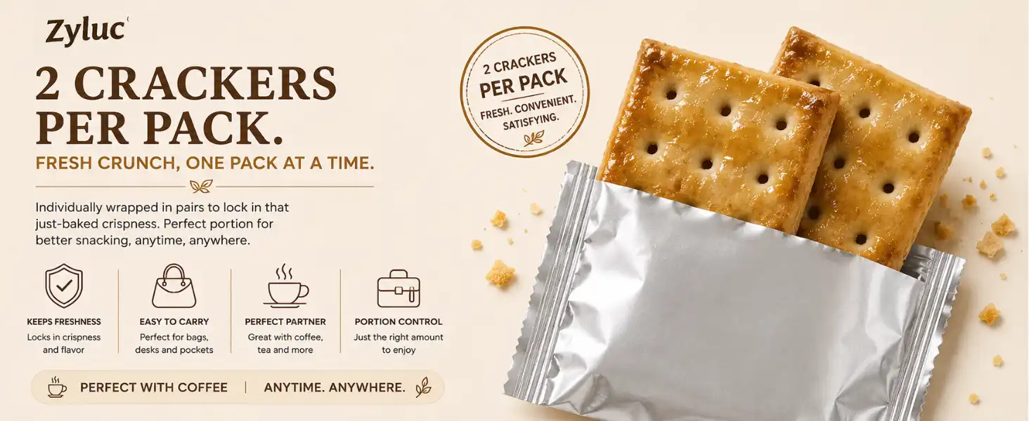 2 Zyluc Crispy Sugar Puff Crackers 2 Crackers Per Pack