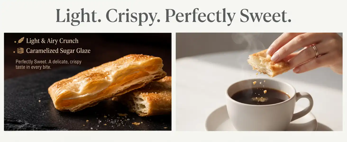 6 Zyluc Crispy Sugar Puff Crackers Light Crispy Perfectly Sweet
