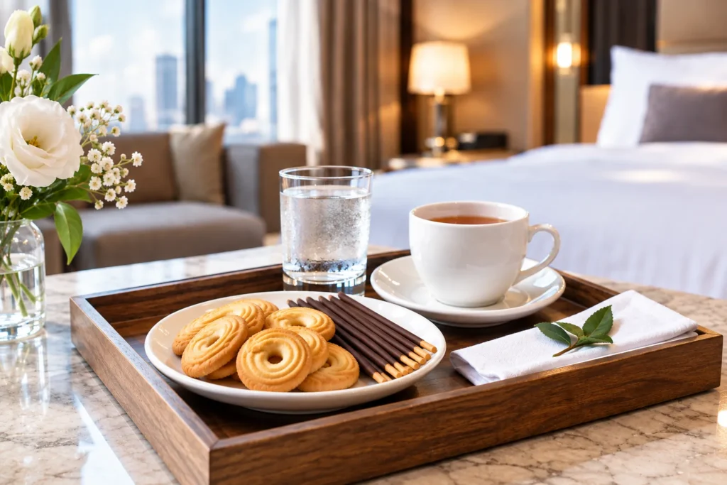 hotel welcome snacks