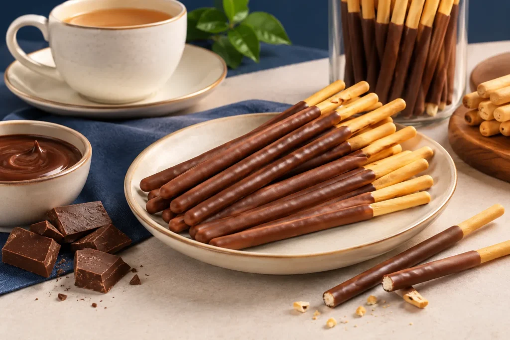 chocolate coated biscuits