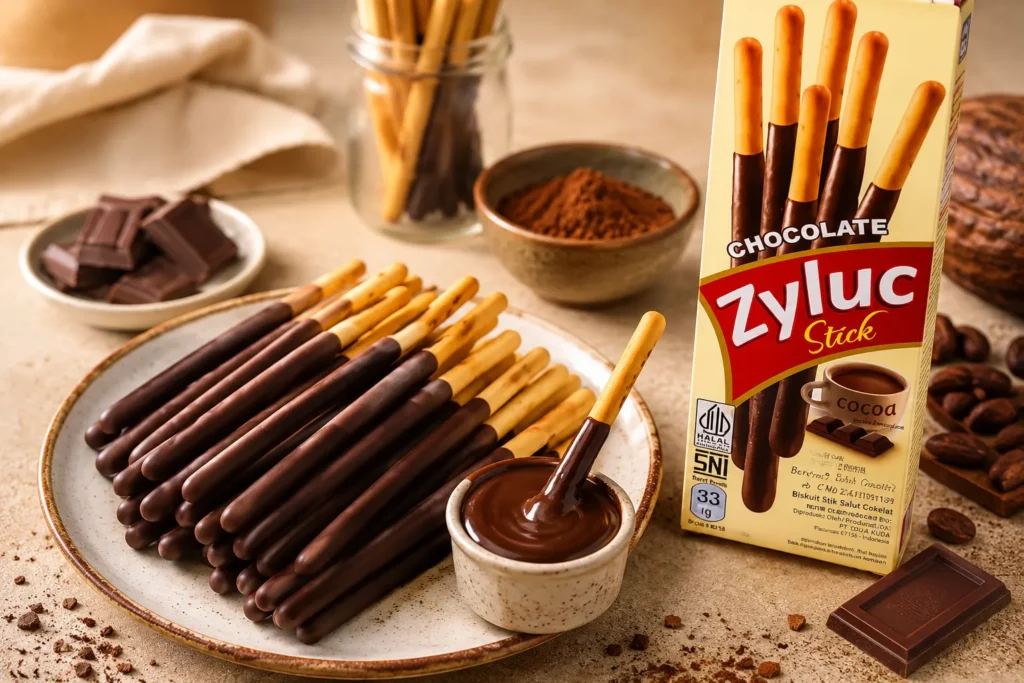 biscuit sticks chocolate dip