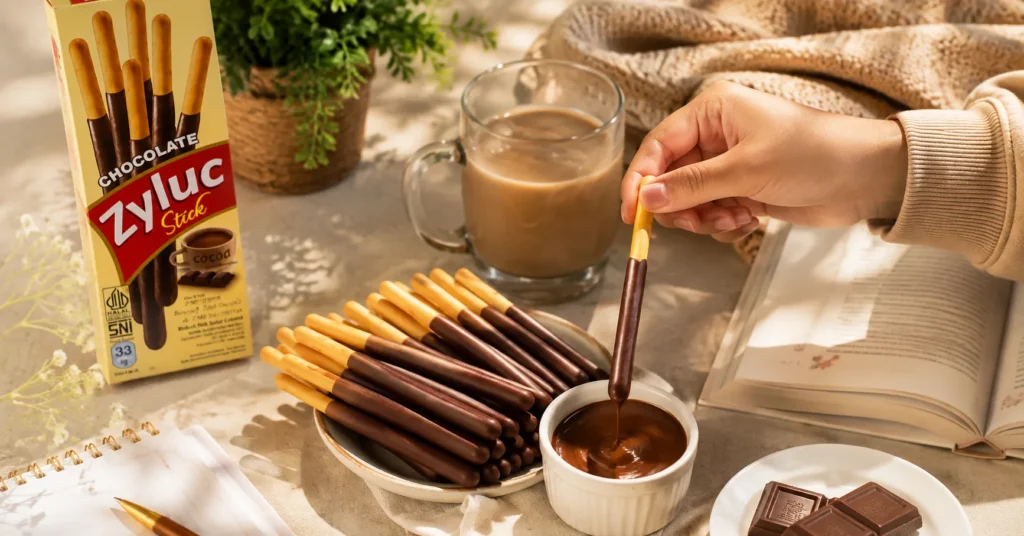 biscuit sticks chocolate dip